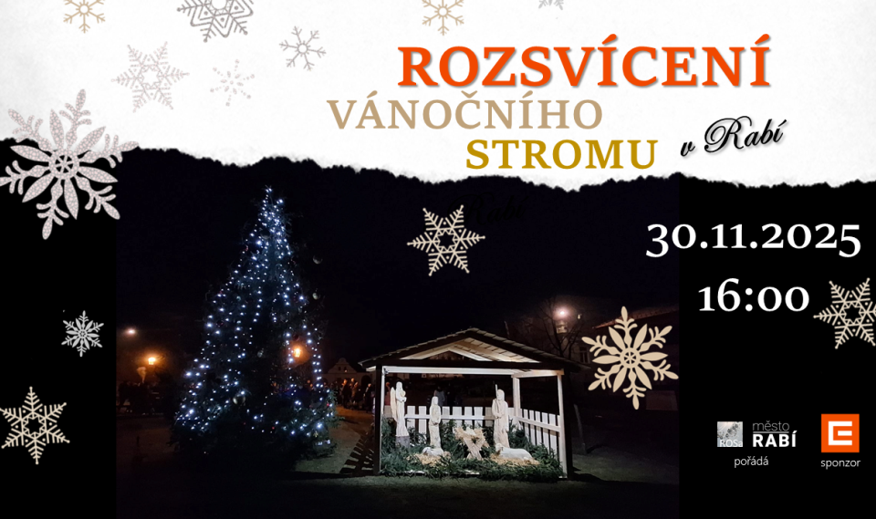 Aktualita Rozsvícení vánočního stromu v Rabí