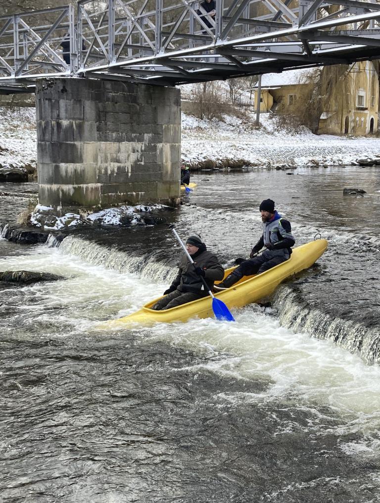 Vánoční splouvání Otavy. Foto: Hana Sulánová