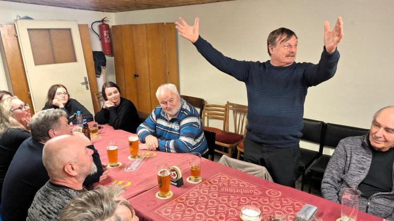 Jaroslav Šuba - hlavní organizátor srazu harmonikářů v Čepicích. Foto: Tereza Freidingerová