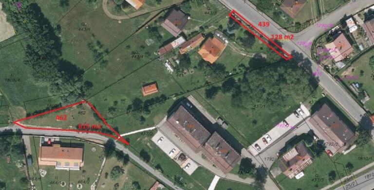 Pozemky, které město dostalo darem. Foto: archiv MěÚ Rabí