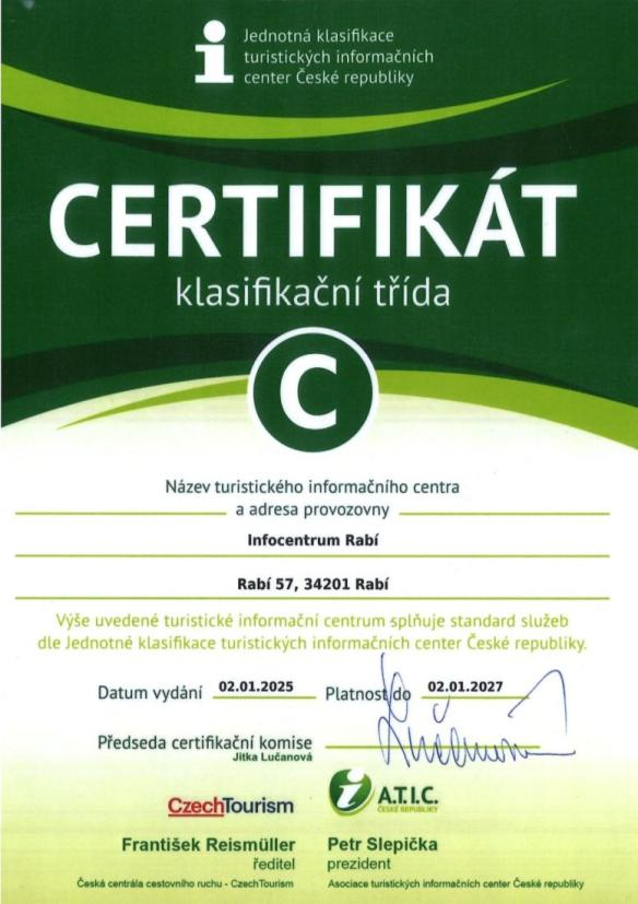 Certifikát TIC.